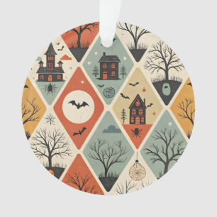 Dark ghost pattern ornament