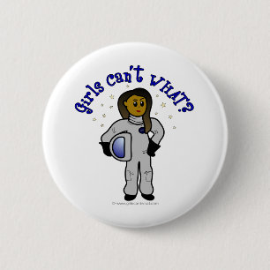 Dark Girl Astronaut 2 Inch Round Button