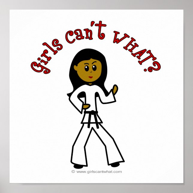 Dark Girl Martial Artist Poster (Front)