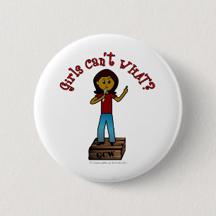 Dark Girl on Soapbox 2 Inch Round Button