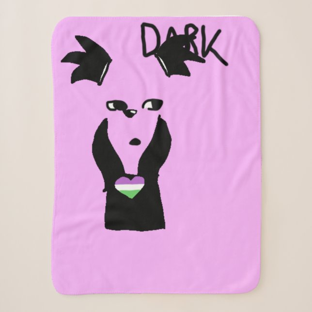 dark girl sherpa blanket (Front)