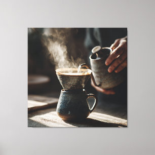 Dark Glaze Pour Over Ritual Canvas Print
