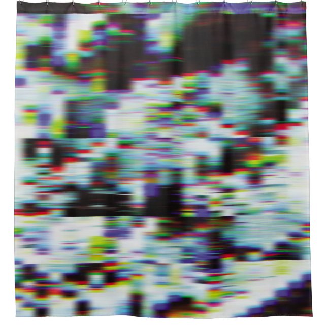 Dark glitch background, illustration. Black, blue, (Front)