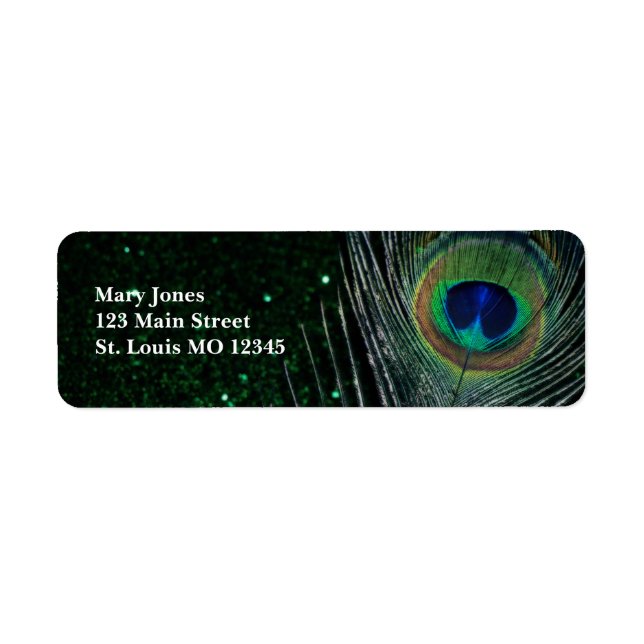 Dark Glittery Green Peacock (Front)