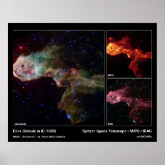 Dark Globule in IC 1396 – Spitzer Space Telescope Poster