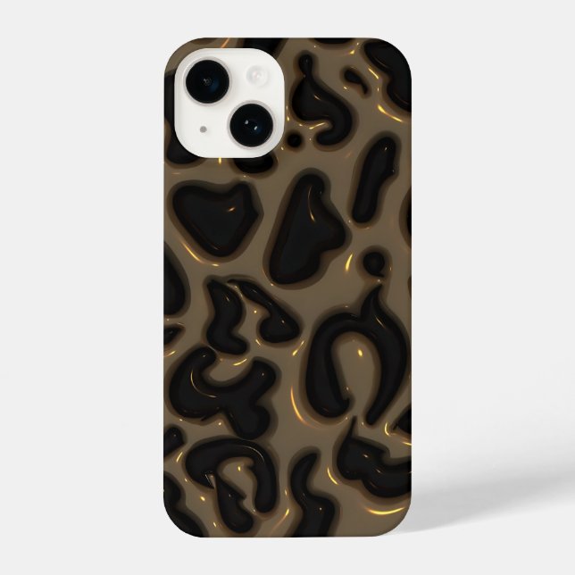 Dark Glossy Marble Aesthetic iPhone Case (Back)