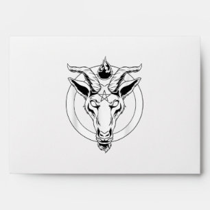 Dark Goat Baphomet, Satanic Lucifer Beelzebub Gift Envelope