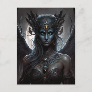 Dark Goddess Queen Fantasy Art Postcard