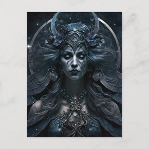 Dark Goddess Queen Fantasy Art Postcard
