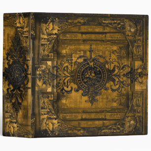 Dark Gold and Black Gothic Victorian Ancient Tome Binder