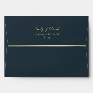 Dark & Gold Elegant Wedding Envelope