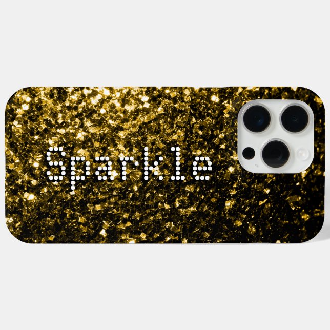 Dark gold faux glitters sparkles Your text Case-Mate iPhone Case (Back (Horizontal))