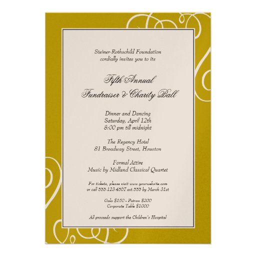 Dark gold frame enchanted swirl gala formal event 5