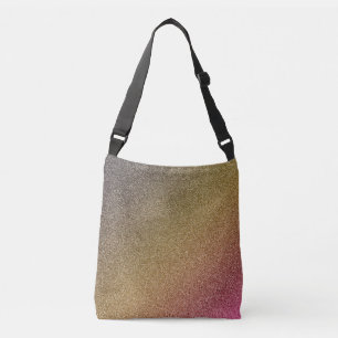 Dark-Gold-Pink Gradient Glitters Cross-Body Bag