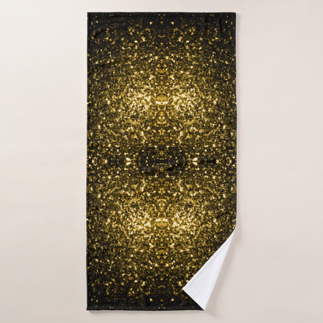 Dark Gold sparkles glitter Bath Towel (Bath Towel)