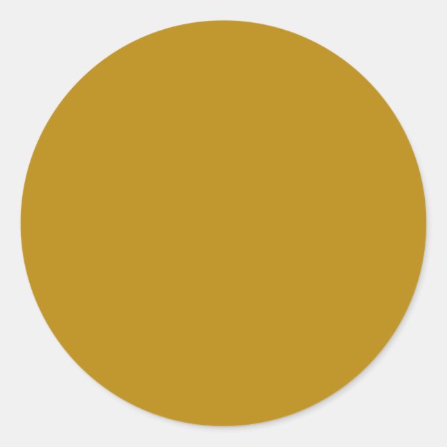 Dark Goldenrod Solid Colour Classic Round Sticker (Front)