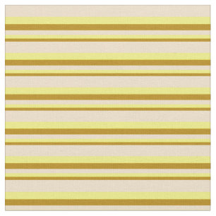 Dark Goldenrod, Yellow & Tan Coloured Pattern Fabric