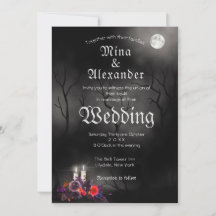 Dark Goth Halloween Theme Wedding 