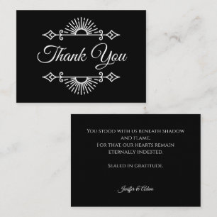 Dark Gothic Alternative Halloween wedding Card
