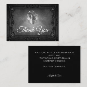 Dark Gothic Alternative Halloween wedding Card