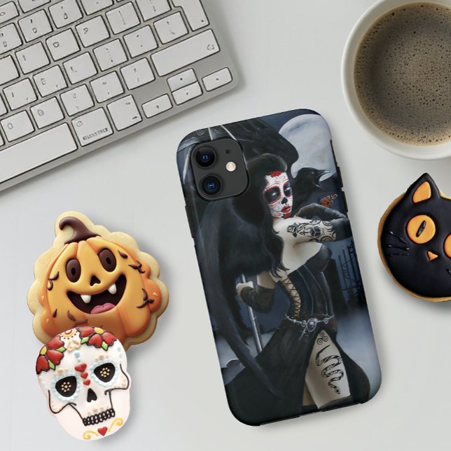 Dark Gothic Angel Death Sugar Skull Fantasy Case-Mate iPhone Case (Creator Uploaded)