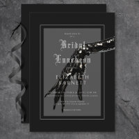 Dark Gothic Black Sequin Hand Bridal Luncheon
