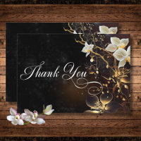 Dark Gothic Black & White Orchid Spells Wedding
