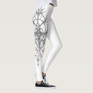 Dark Gothic Cybersigilism Red Eye Occult Sreetwear Leggings