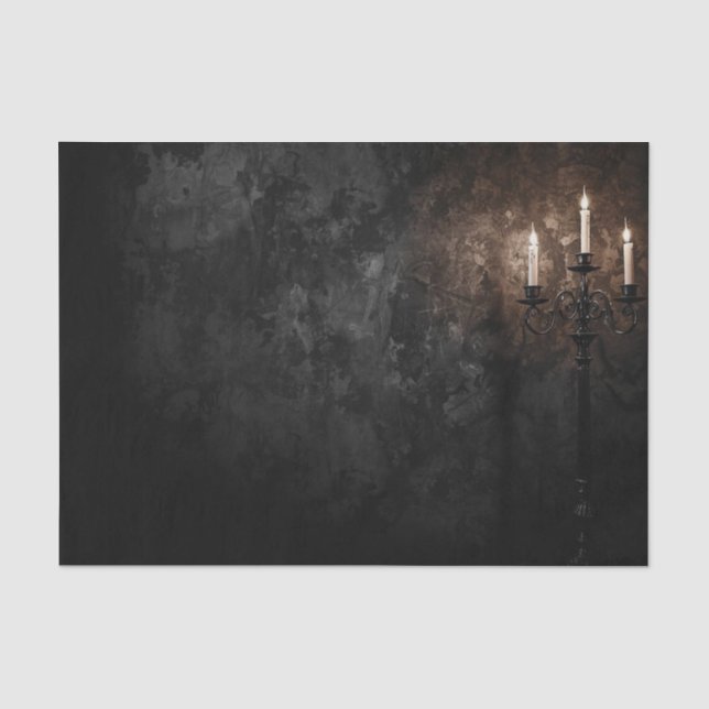 Dark Gothic Damask Wallpaper Decoupage Paper – Vin (Front)