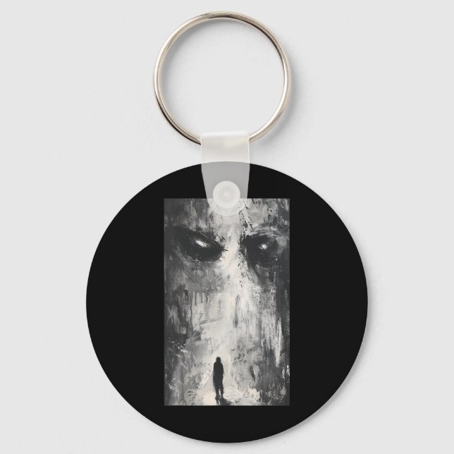 Dark Gothic Demon Path Horror Art Evil Grunge Goth Keychain (Front)