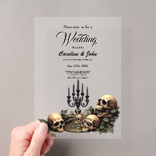 Dark Gothic Elegance. Stunning archway  Acrylic Invitations