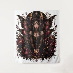 Dark Gothic Fairy Goddess Art   Ethereal Fantasy Tapestry
