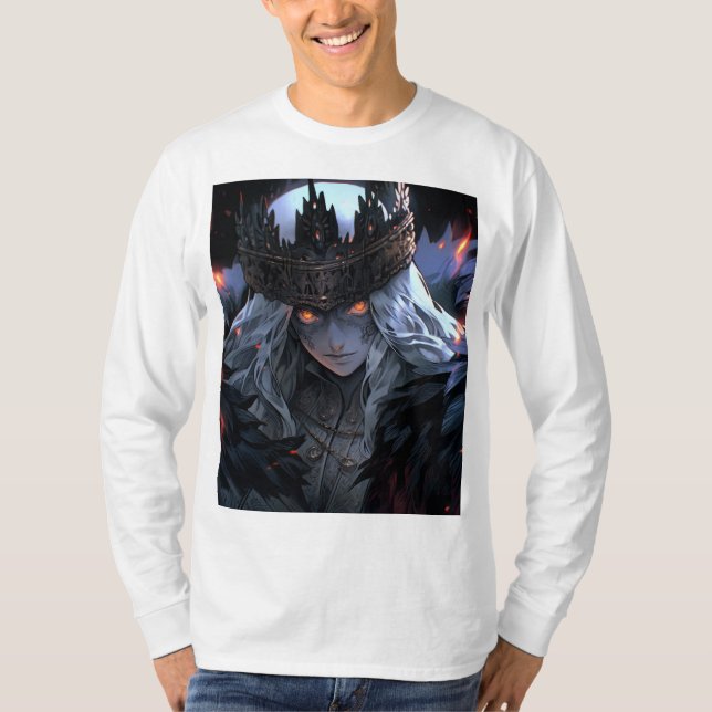 Dark Gothic Fantasy Anime T-Shirt (Front)