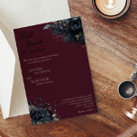Dark Gothic Floral Burgundy Till Death Wedding Invitation<br><div class="desc">This dark gothic floral burgundy till death wedding invitation design features a simple moody jewel tone burgundy background with retro victorian watercolor greenery and floral embellishments adorning a modern minimalist font that offers a sophisticated and whimsical presentation for a timeless romantic goth wedding or other special occasion. Beautifully suited to...</div>