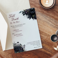 Dark Gothic Floral White Till Death Wedding