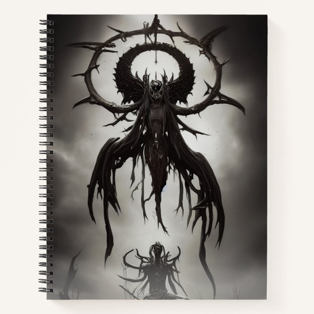 Dark Gothic Horror Art: Dark Omen Notebook (Front)