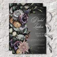 Dark Gothic Mysterious Muted Floral Blur Luncheon