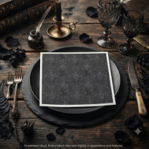 Dark Gothic Obsidian Damask Raven