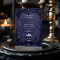 Dark Gothic Purple Halloween Baby Shower
