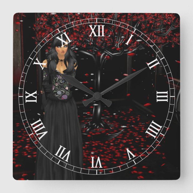 Dark Gothic Roman Numeral Clock (Front)