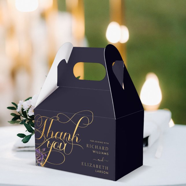 Dark Gothic Rose Glitter Wedding Favor Box (Creator Uploaded)