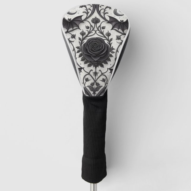 Dark Gothic Rose Pattern (3) Golf Head Cover (Front)