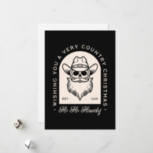 Dark gothic Santa country Christmas aesthetic Holiday Card