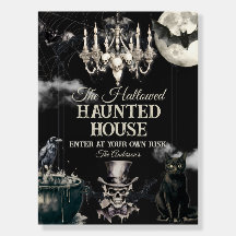 Dark Gothic Skull Annual Haunted House Halloween