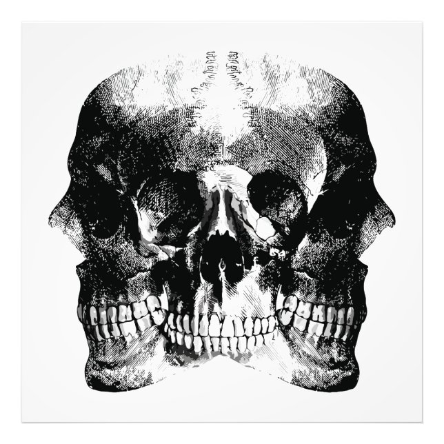 Dark Gothic Skull Art Photo Print (Front)