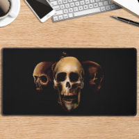 Dark Gothic Skulls Human Black Trio Creature