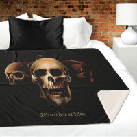 Dark Gothic Skulls Human Black Trio Creature