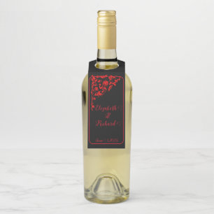 Dark Gothic Wedding Bottle Tag