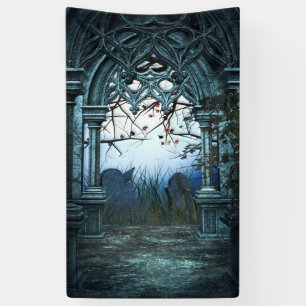 Dark Graveyard Background Banner