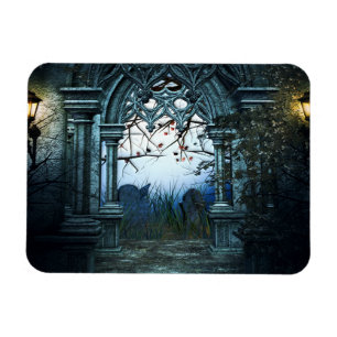 Dark Graveyard Background Magnet